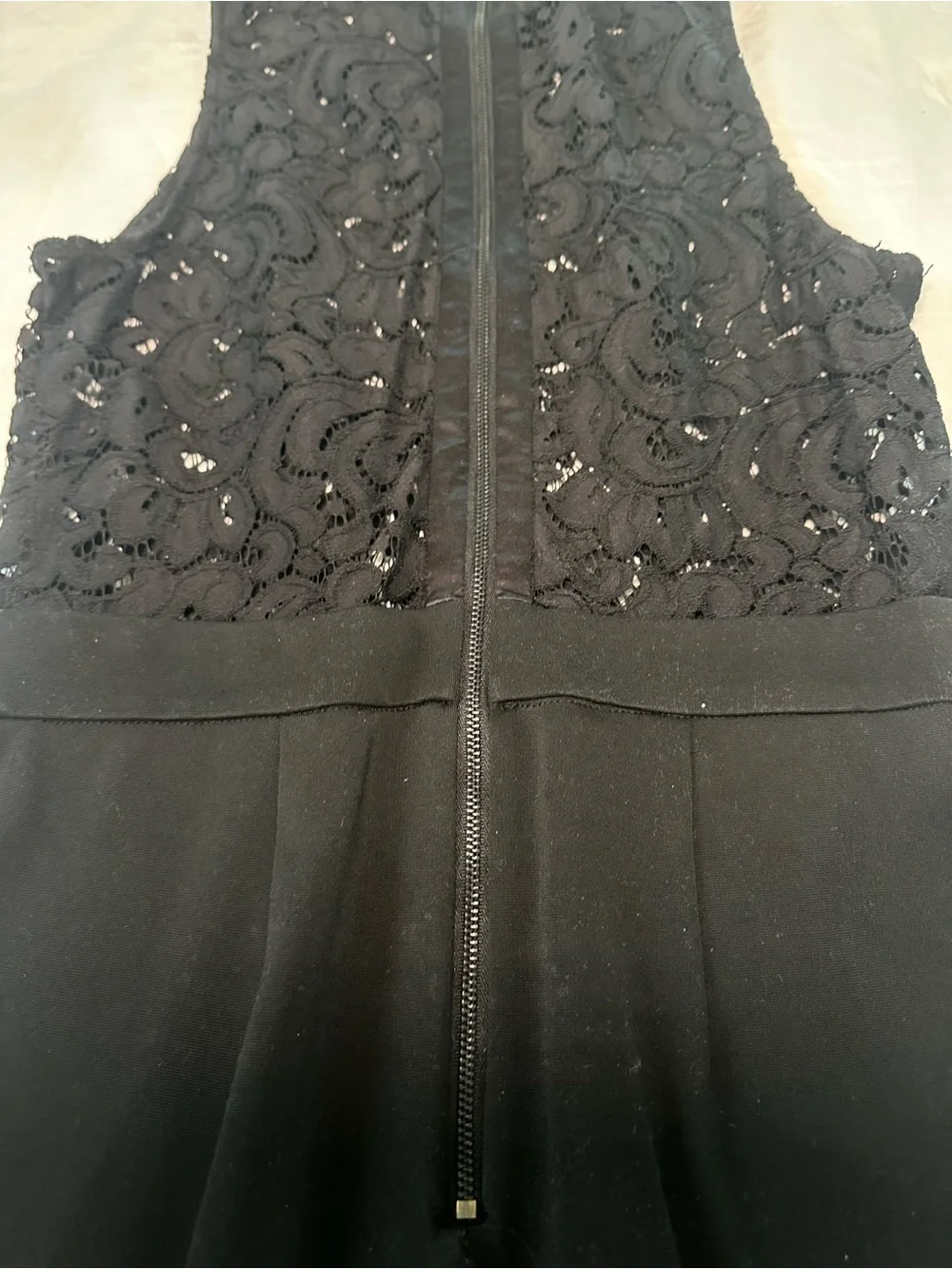 bebe Black Dress with Lace Detail